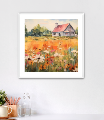 Farmhouse Floral - Framed Fine Art Print